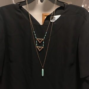 Layered drop necklace